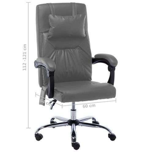 Chaise Fauteuil Siège De Bureau Informatique Étude De Massage Anthracite Similicuir