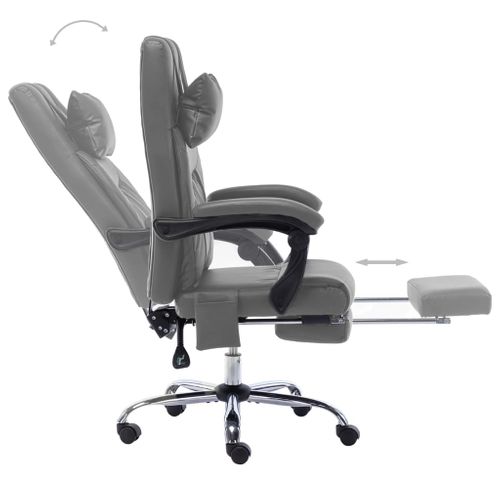 Chaise Fauteuil Siège De Bureau Informatique Étude De Massage Anthracite Simili A