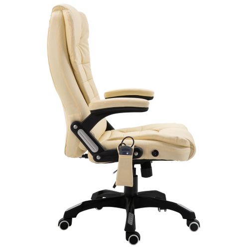 Chaise Fauteuil Siège De Bureau Informatique Étude De Massage Simili Crème 02_002