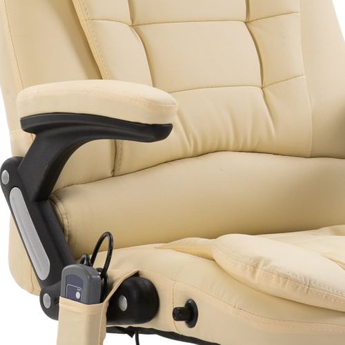 Chaise Fauteuil Siège De Bureau Informatique Étude De Massage Simili Crème 02_002