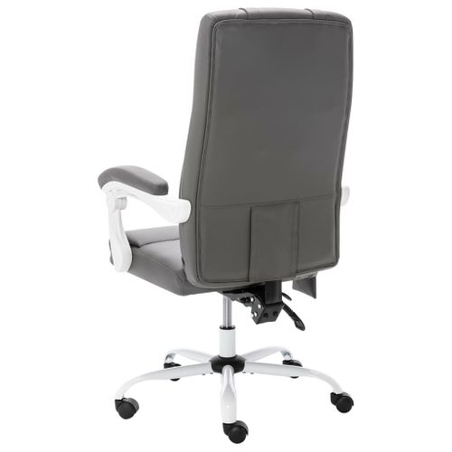 Chaise Fauteuil Siège De Bureau Informatique Étude De Massage Simili Gris 02_0024