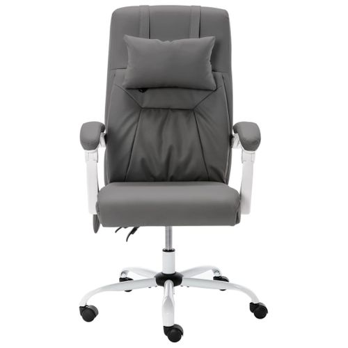 Chaise Fauteuil Siège De Bureau Informatique Étude De Massage Simili Gris 02_0024