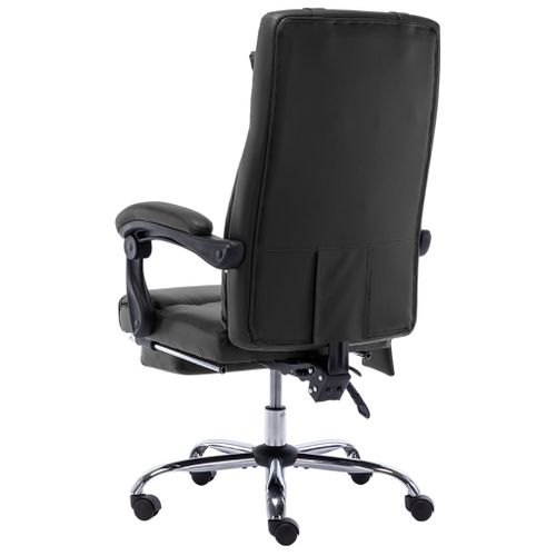 Chaise Fauteuil Siège De Bureau Informatique Étude De Massage Simili Noir 02_0024