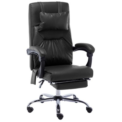 Chaise Fauteuil Siège De Bureau Informatique Étude De Massage Simili Noir 02_0024
