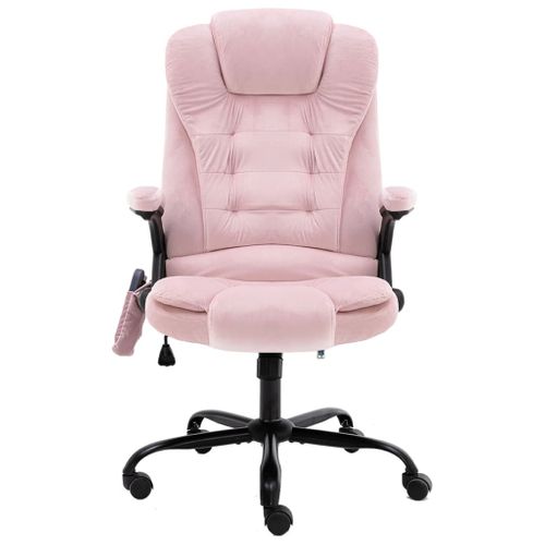 Chaise Fauteuil Siège De Bureau Informatique Étude De Massage Rosevelours Rose 02_002