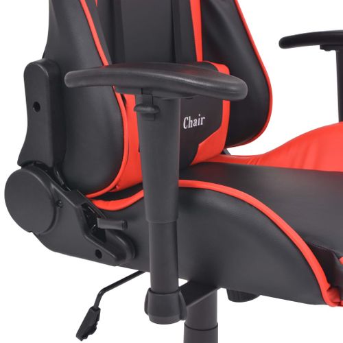 Chaise Fauteuil Siège De Bureau Informatique Étude Inclinable Cuir Artificiel Rouge 0