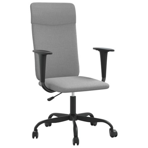 Chaise Fauteuil Siège De Bureau Informatique Étude Réglable En Hauteur Clair Tissu Gr