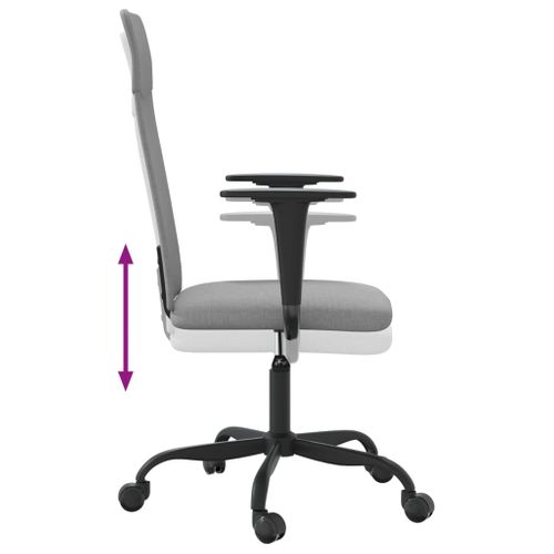 Chaise Fauteuil Siège De Bureau Informatique Étude Réglable En Hauteur Clair Tissu Gr