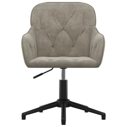 Chaise Fauteuil Siège Pivotante De Bureau Informatique Étude Clair Velours Gris 02_00