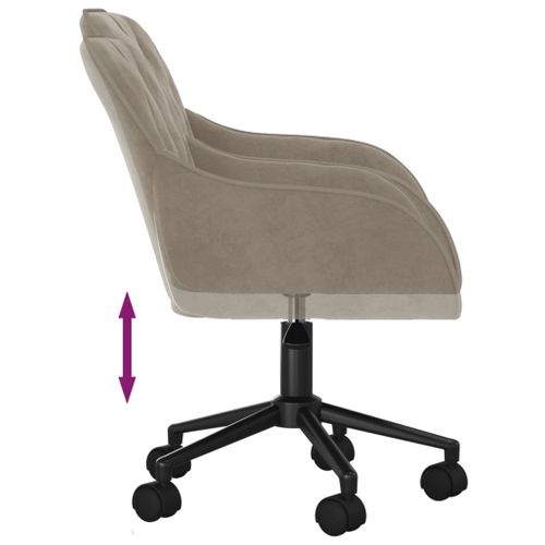 Chaise Fauteuil Siège Pivotante De Bureau Informatique Étude Clairvelours Gris 02_002