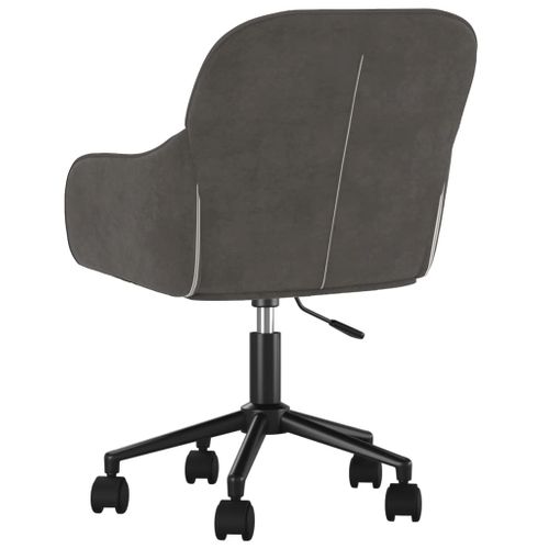 Chaise Fauteuil Siège Pivotante De Bureau Informatique Étude Foncé Velours Gris 02_00