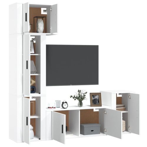 Ensemble De Meubles Armoire Buffet TV Télévision Salon Chambre Séjour 5 Pièces Bois