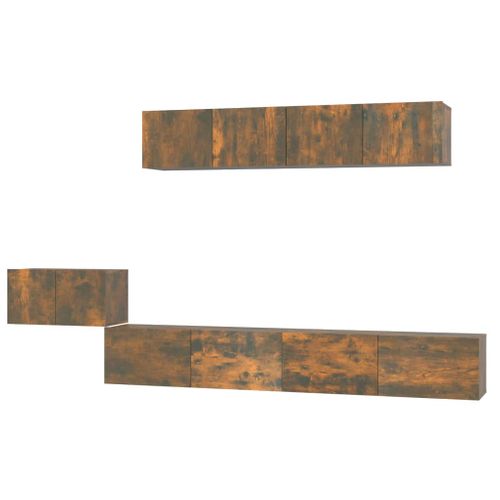 Ensemble De Meubles Armoire Buffet TV Télévision Salon Chambre Séjour 5 Pièces Chêne