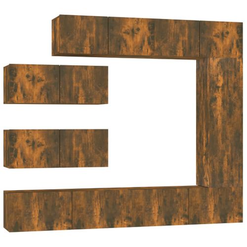 Ensemble De Meubles Armoire Buffet TV Télévision Salon Chambre Séjour 7 Pièces Chêne