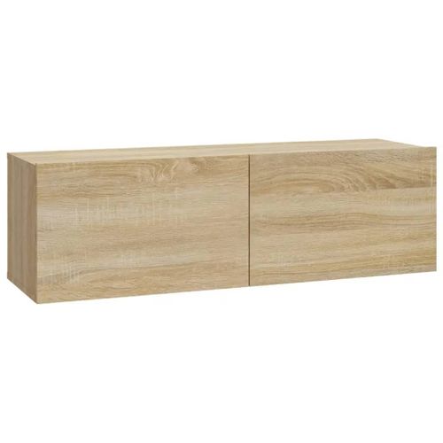 Ensemble De Meubles Armoire Buffet TV Télévision Salon Chambre Séjour 7 Pièces Chêne