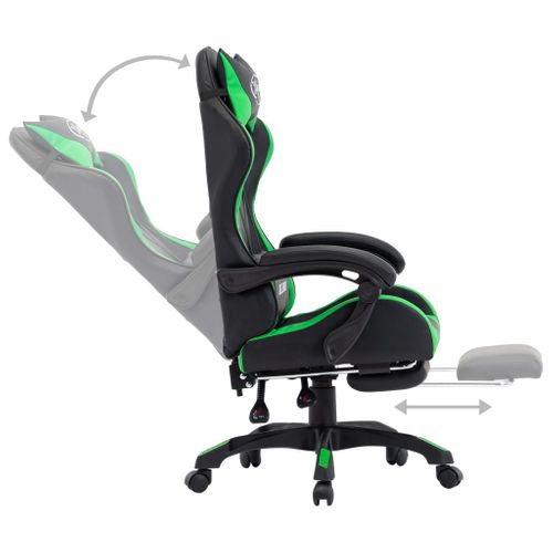 Chaise Fauteuil Siège Pivotante De Bureau Informatique Étude De Jeux Vidéo Avec Repose-pied