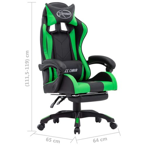 Chaise Fauteuil Siège Pivotante De Bureau Informatique Étude De Jeux Vidéo Avec Repose-pied