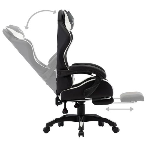 Chaise Fauteuil Siège Pivotante De Bureau Informatique Étude De Jeux Vidéo Et Repose-pied Et Simili