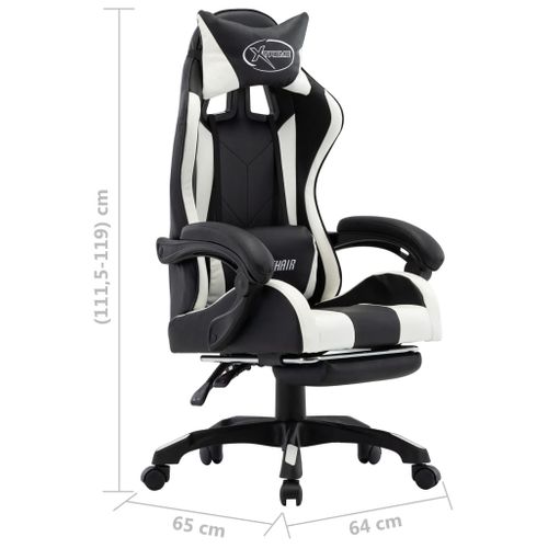 Chaise Fauteuil Siège Pivotante De Bureau Informatique Étude De Jeux Vidéo Et Repose-pied Et Simili