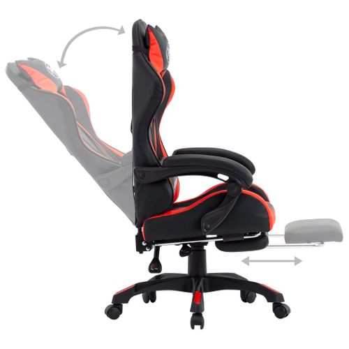 Chaise Fauteuil Siège Pivotante De Bureau Informatique Étude De Jeux Vidéo Et Repose-pied Et Simili