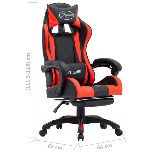Chaise Fauteuil Siège Pivotante De Bureau Informatique Étude De Jeux Vidéo Et Repose-pied Et Simili