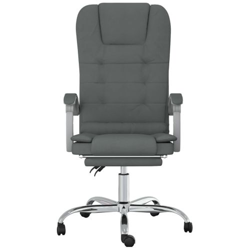 Fauteuil De Massage Inclinable De Bureau Informatique Étude Foncé Tissu Gris 02_00253