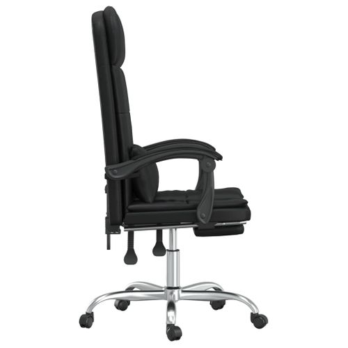 Fauteuil De Massage Inclinable De Bureau Informatique Étude Simili Noir 02_002541