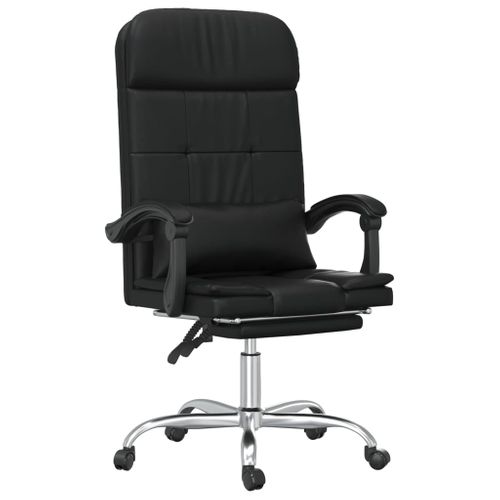 Fauteuil De Massage Inclinable De Bureau Informatique Étude Simili Noir 02_002541