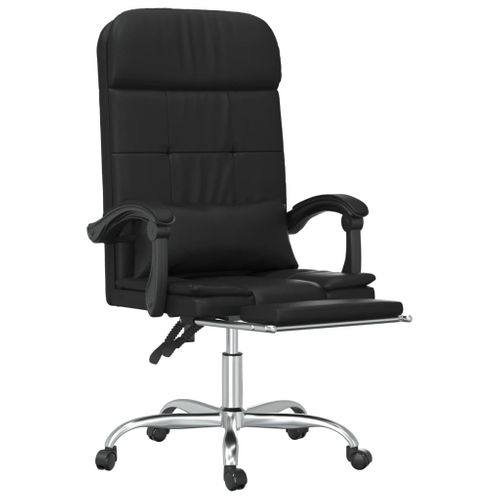 Fauteuil De Massage Inclinable De Bureau Informatique Étude Simili Noir 02_002541