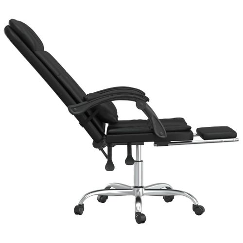 Fauteuil De Massage Inclinable De Bureau Informatique Étude Simili Noir 02_002541