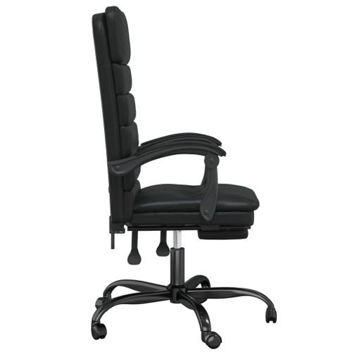 Fauteuil De Massage Inclinable De Bureau Informatique Étude Simili Noir 02_002541