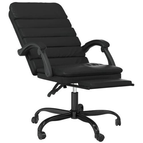 Fauteuil De Massage Inclinable De Bureau Informatique Étude Simili Noir 02_002541
