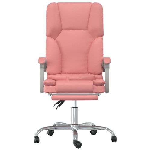 Fauteuil De Massage Inclinable De Bureau Informatique Étude Rose Simili Rose 02_0