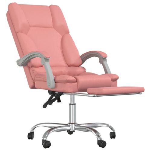 Fauteuil De Massage Inclinable De Bureau Informatique Étude Rose Simili Rose 02_0