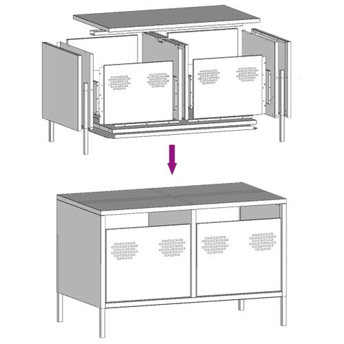 Meuble TV Multimédia Étagère Télévision Buffet Téléviseur