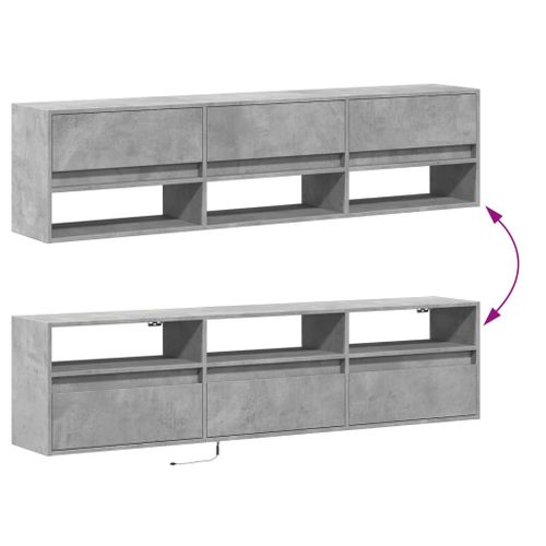 Meuble TV Multimédia Étagère Télévision Salle à Manger Salon Chambre