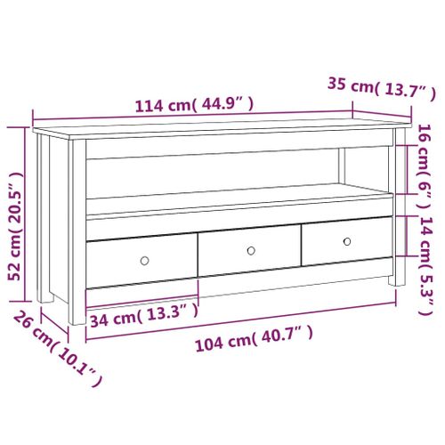 Meuble TV Multimédia Étagère Télévision Buffet Téléviseur