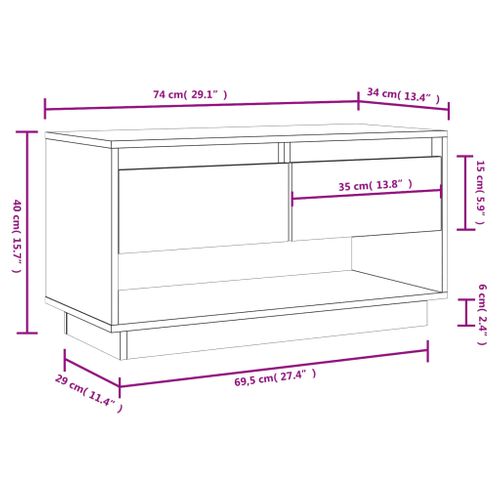 Meuble TV Multimédia Étagère Télévision Buffet Téléviseur
