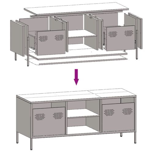Meuble TV Multimédia Étagère Télévision Buffet Téléviseur
