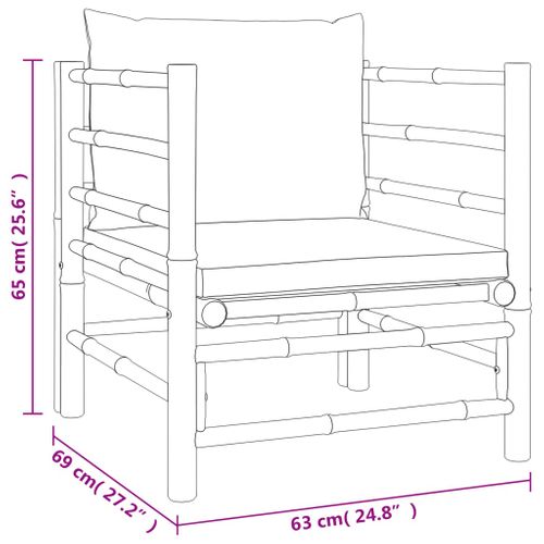 Salon De Jardin Meuble D'extérieur Ensemble De Mobilier 7 Pièces Avec Coussins Taupe