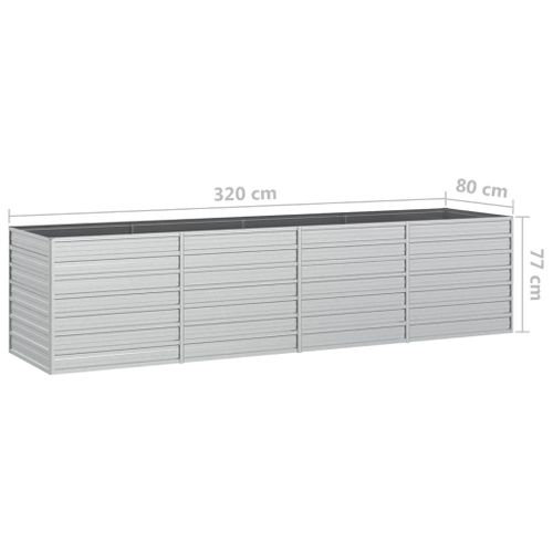 Jardinière Bac Lit Surélevé Plantes Fleurs Terrasse Jardin De Jardin 320 X 80 X 77 Cm