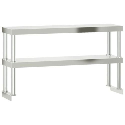 Table De Travail De Cuisine Professionnelle Avec Étagère 110 X 30 X 150 Cm Acier Inox