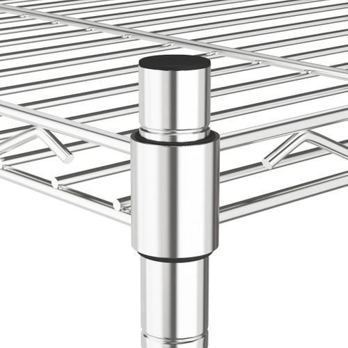 Étagère De Rangement 5 Niveaux 90 X 35 X 180 Cm Chrome 250 Kg Argent 02_0045695