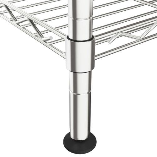 Étagère De Rangement 5 Niveaux 90 X 35 X 180 Cm Chrome 250 Kg Argent 02_0045695
