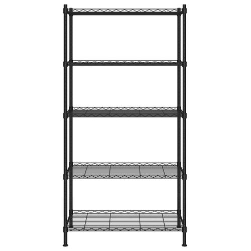 Étagère De Rangement 5 Niveaux 90 X 35 X 180 Cm 250 Kg Noir 02_0045694