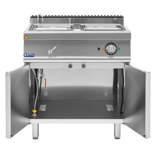 Bain-marie 6 000 W 2 X Gn 1/2 2 X Gn 1/3 Robinet Meuble Bas (80 X 73 Cm) Acier Inoxyd