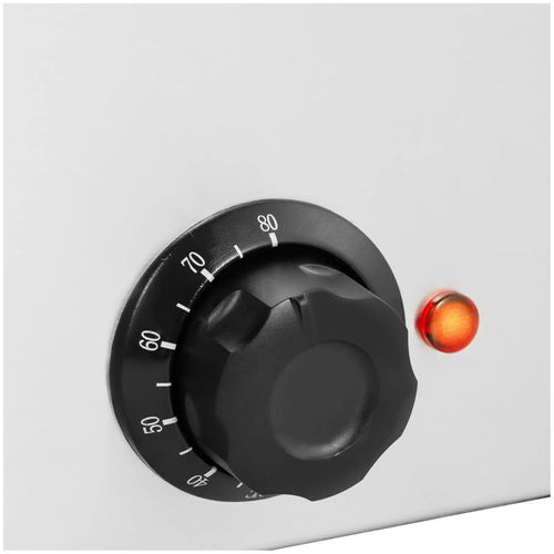 Bain-marie Professionnel 640 Watts 6 X Bacs Gn 1/6 Acier Inoxydable Argenté 14_000830