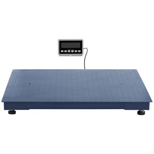 Balance Au Sol 1 000 Kg / 0,2 Kg 120 X 120 Cm Avec Écran LCD Externe Acier Inoxydable