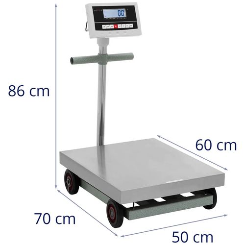 Balance Plateforme Professionnelle Industrielle Pèse-colis 600 Kg / 0,1 Kg 50 X 60 Cm