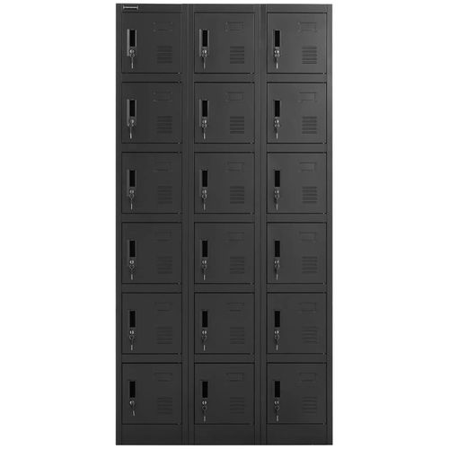 Casier Vestiaire Métallique 18 Étagères Verrouillable 200 Kg Tôle D'acier Laminé à Fr